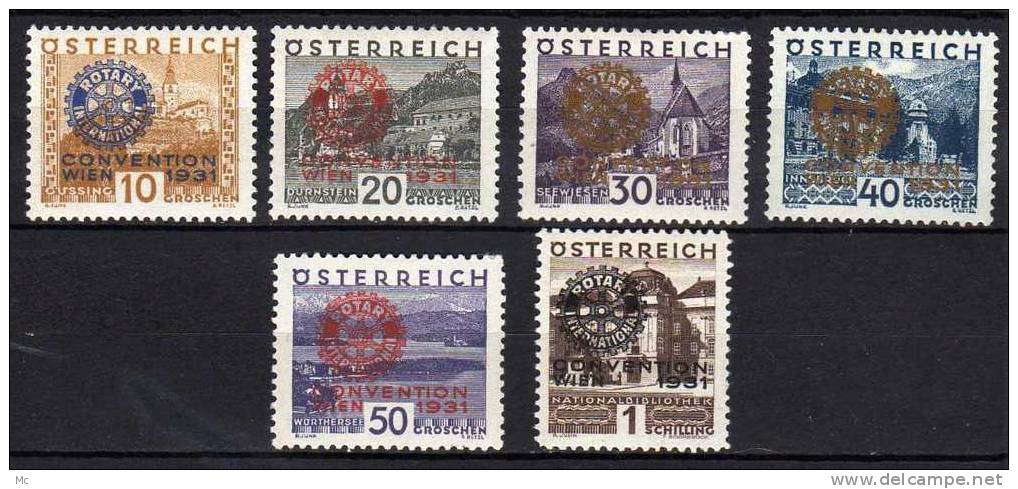 Autriche Serie  N° 398 A / 398 F Luxe ** - Unused Stamps