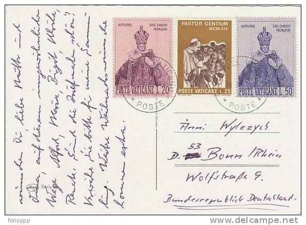 Vatican-1970 Postcard Sent To Germany - Used Stamps