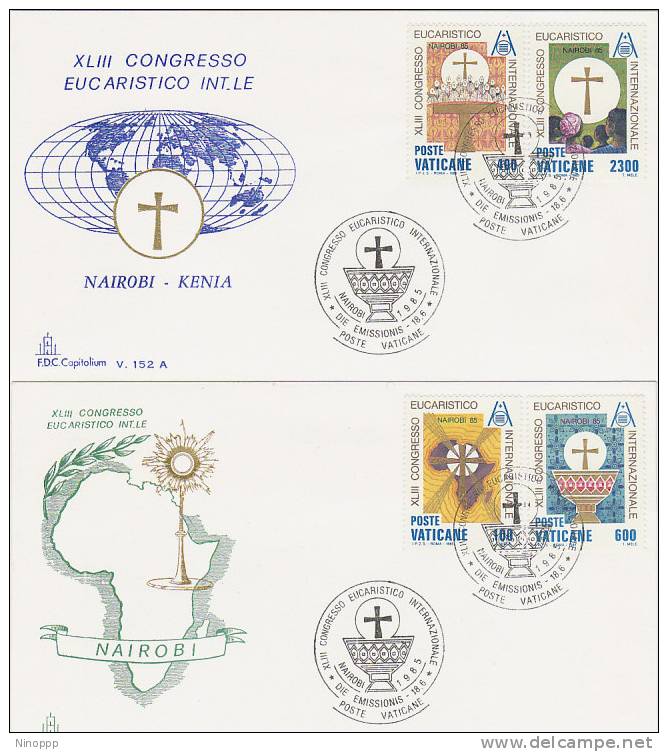Vatican-1985 Nairobi Eucharistic Congress FDCs - FDC