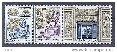 MONACO 2060/62 Musée Des Timbres & Des Monnaies - Münzen