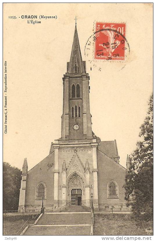 1155 - CRAON - L'EGLISE - Craon