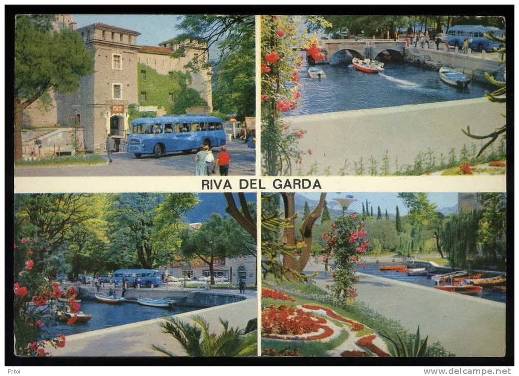 OLD PHOTO POSTCARD RIVA DEL GARDA TRENTO ITALY BUS - Trento