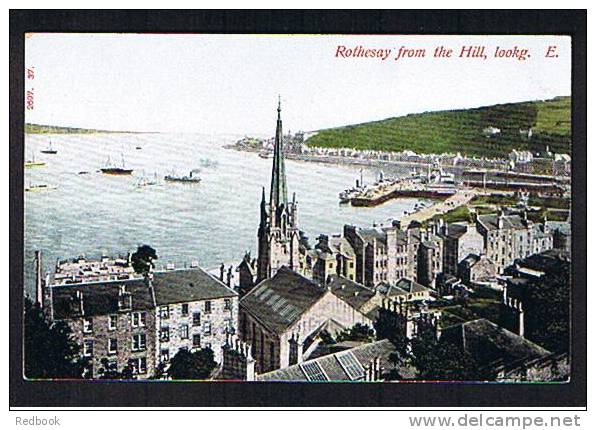 Lovely Early Postcard Rothesay From The Hill Looking East - Isle Of Bute - Scotland - Ref 423 - Bute