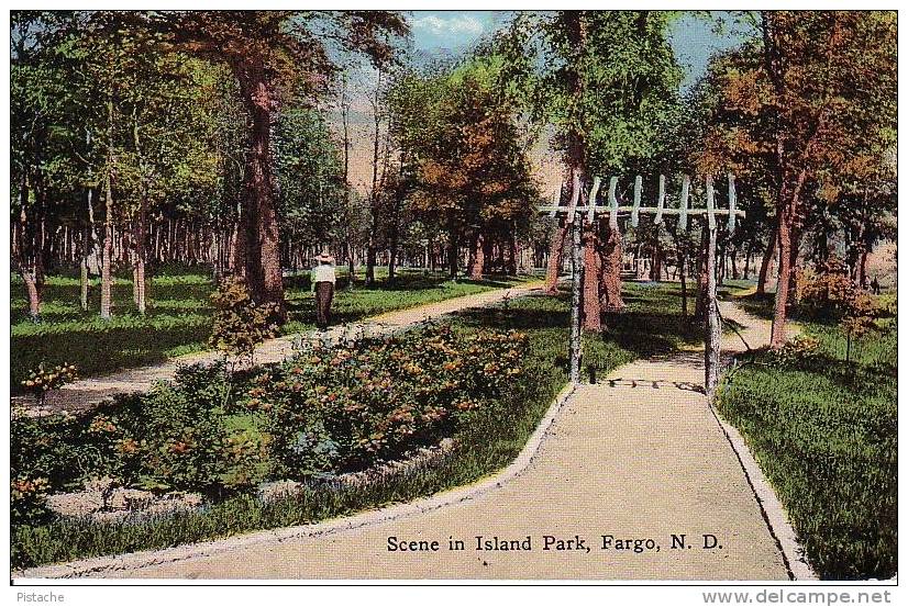 Fargo North Dakota ND - Scene In Island Park - Neuve Unused - Altri & Non Classificati