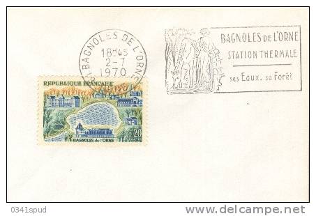 1970   France 61  Bagnole De L´Orne Thermes  Terme Thermal  Sur Lettre - Bäderwesen