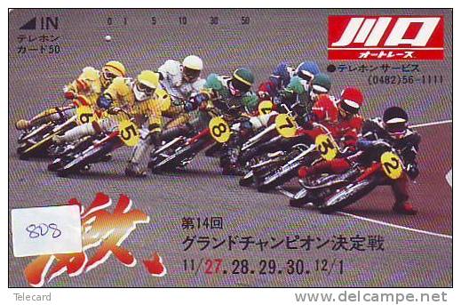 Télécarte Japon MOTOR (808) Japan Phonecard *  MOTOR * MOTORBIKE - Motos