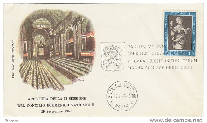 Vatican-1963 Opening Ecumenical Council Souvenir Cover - FDC