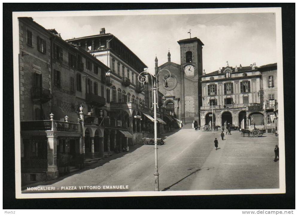 954-MONCALIERI(TORINO)-PIAZZA VITTORIO EMANUELE-CARRETTI-ANIMATA-FG - Altri & Non Classificati