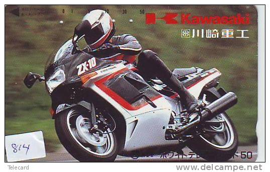 Télécarte Japon MOTOR (814)  KAWASAKI * Japan Phonecard *  MOTOR * MOTORBIKE - Motorräder