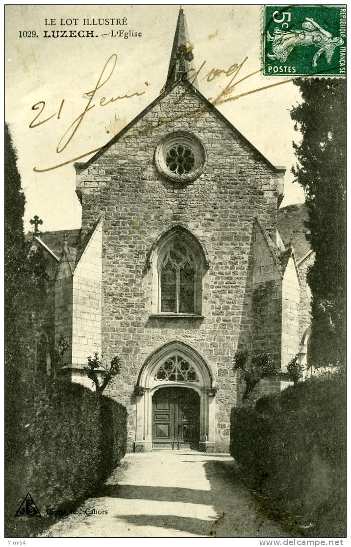 46  .LUZECH .   L´EGLISE  .  LE LOT ILLUSTRE . - Luzech