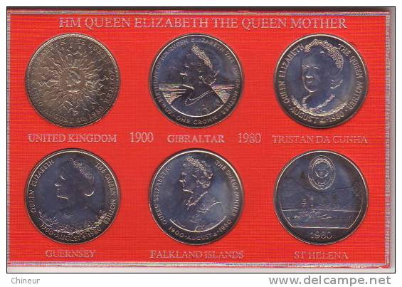 COFFRET DE 6 PIECES ARGENT 1980 GIBRALTAR FALKLAND GUERNSEY SAINT HELENE TRISTAN DA CUNHA - Kanaaleilanden