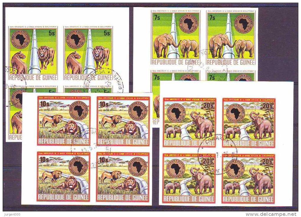 Guinea Nr 729/732 (4) ** Non-dentelee, Ongetand, Michel = ?? € (XX12507) - Eléphants