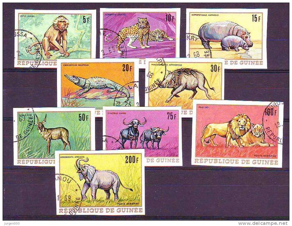 Guinea Nr 495/503 ** Non-dentelee, Ongetand, Michel = 22 € (XX12509) - Eléphants