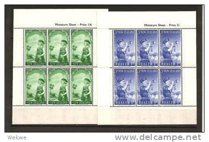 NZ Mi.Nr.374-75/ Live Brigade, Trompeter 1958  Health*** - Hojas Bloque