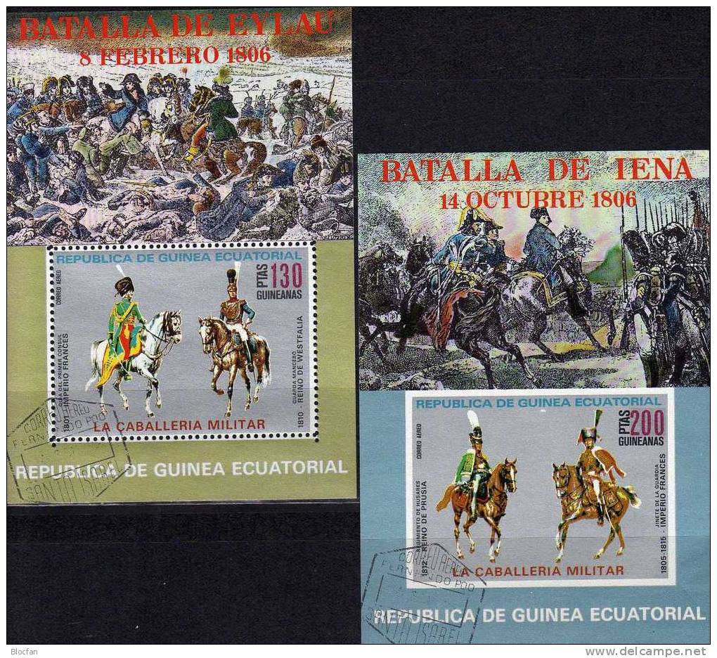 Gardist / General Napoleon Äquator. Guinea 782/3, Block 207 Plus 208 O 5€ - Guinée Equatoriale