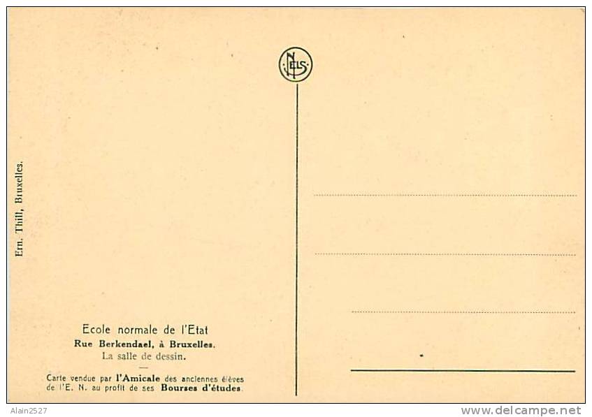 BRUXELLES - Ecole Normale De L'Etat - Rue Berkendael - La Salle De Dessin (Ern. Thill, Bruxelles) - Enseignement, Ecoles Et Universités