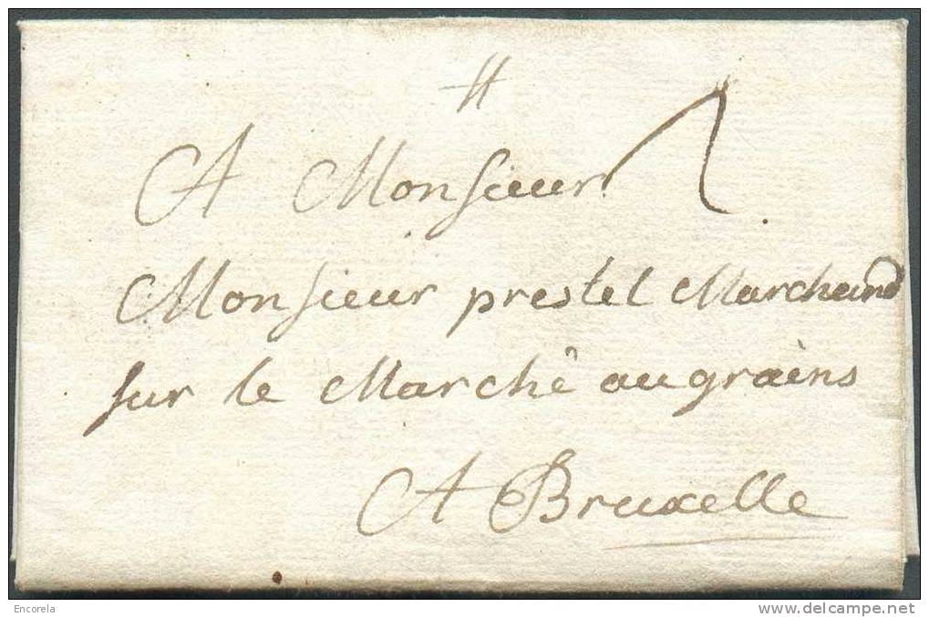 LAC De NAMUR Le 28 Août 1733 Vers Bruxelles.  Port ´2´.  Signé Meester.  TB - 4590 - 1714-1794 (Pays-Bas Autrichiens)