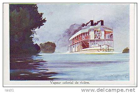 Illustrateurs - Bateaux  - RF7969 - Illustrateur Haffner - Vapeur Colonial De Rivière -  Bon état - Haffner