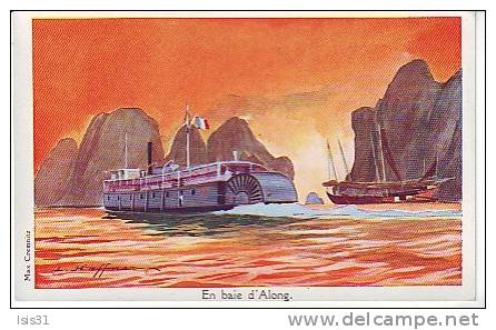 Illustrateurs - Bateaux à Roues - Indochine - Viet-Nam - RF7972 - Illustrateur Haffner - En Baie D´Along -  Bon état - Haffner