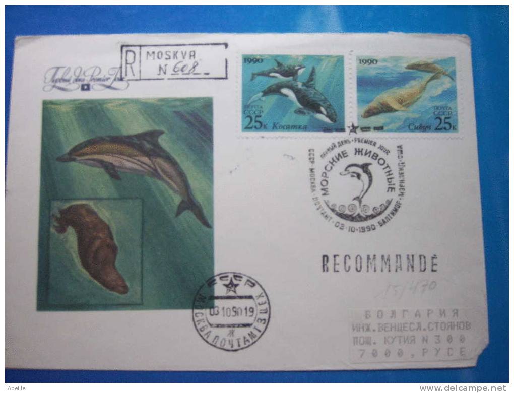 15/470    LETTRE   RUSSE - Dolphins