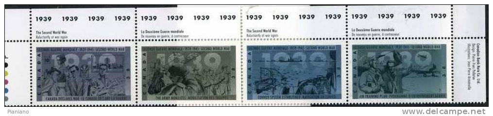 PIA - CANADA - 1989 : 50°  Anniversaire De La Seconde Guerre Mondiale  - (Yv 1119-22) - Unused Stamps