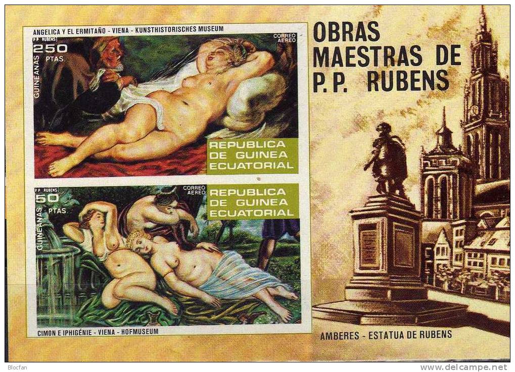 Rubens Im Kunstmuseum Wien Äq.-Guinea 292/3B + Block 79 ** Plus O 17€ - Museen