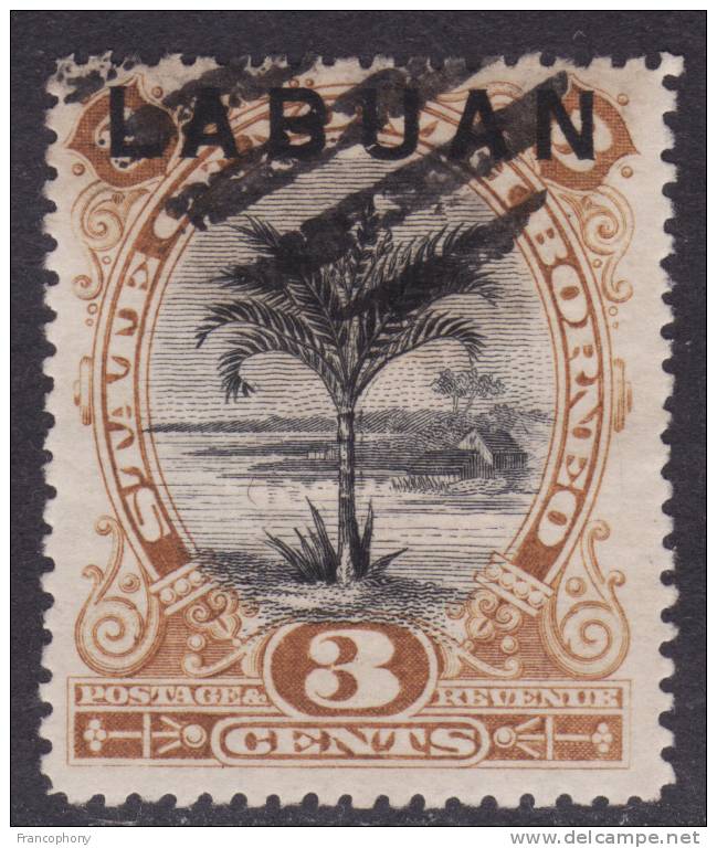 NORTH BORNEO / LABUAN /  3 CENTS  /  USED (o)  /  PALM TREE  /  PALMIER - North Borneo (...-1963)
