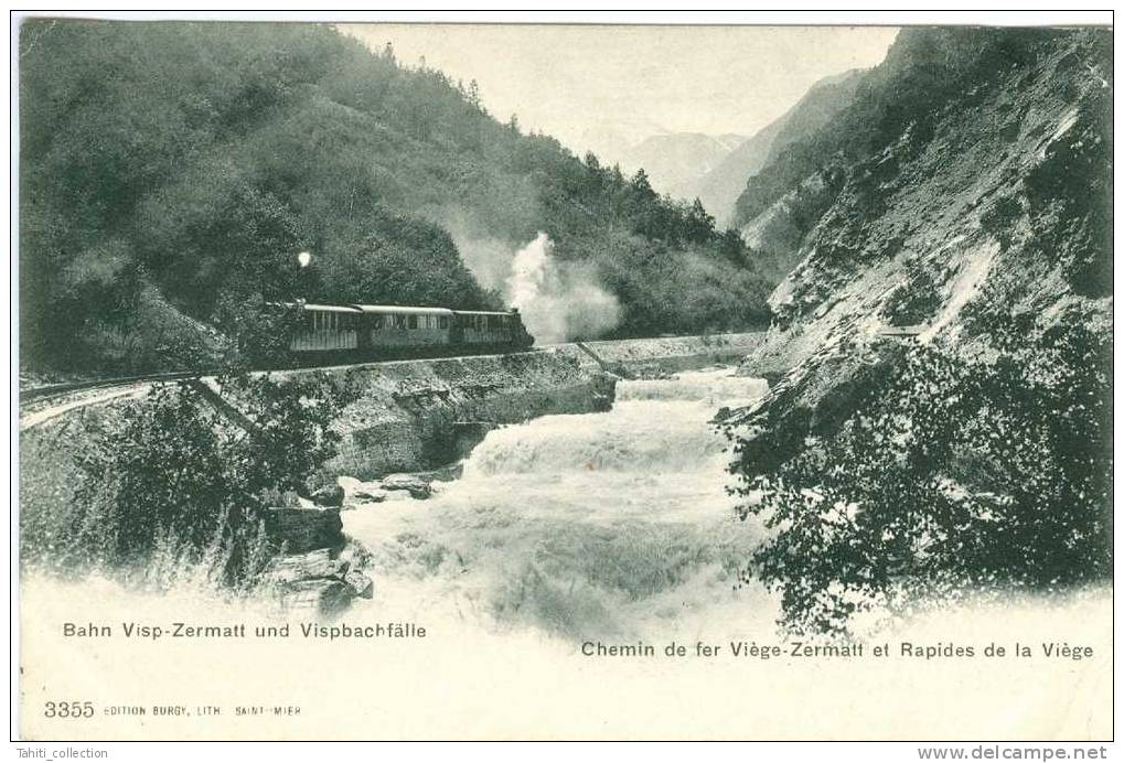 Chemin De Fer Viège-Zematt Et Rapide De La Viège. - Viège