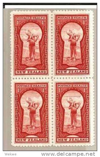 NZ Mi.Nr.209/ Health 1935, 4-er Block Kind ** - Unused Stamps