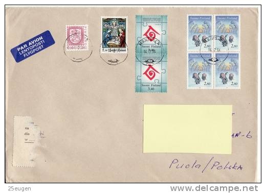 FINLAND REGISTERED COVER SENT TO POLAND 1994 - Brieven En Documenten