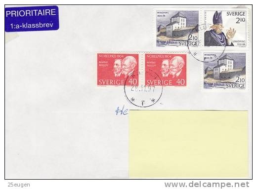 SWEDEN COVER SENT TO POLAND 1997 - Covers & Documents