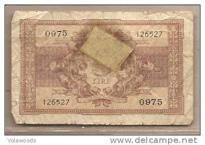 Italia - Banconota Circolata Da 5 Lire "Italia Elmata" P-31c - 1944 - Italië– 5 Lire