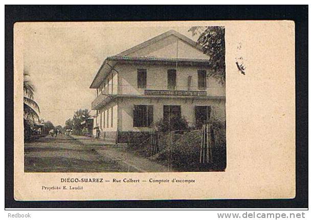 1914 Postcard Rue Colbert - Comptoir National D'Escopmte De Paris - Diego-Suarez Madagscar - France Interest - Ref 425 - Madagascar