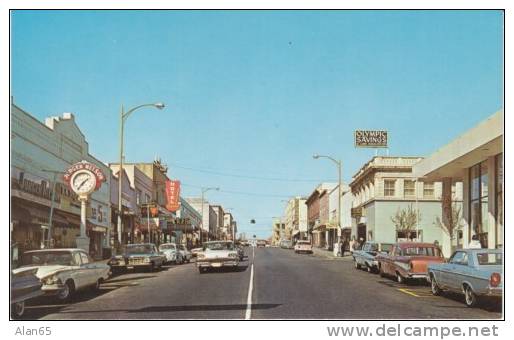 Bremerton Washington Ellis Chrome Street Scene, 1950s/60s Vintage Autos, Business Signs On Postcard - Other & Unclassified