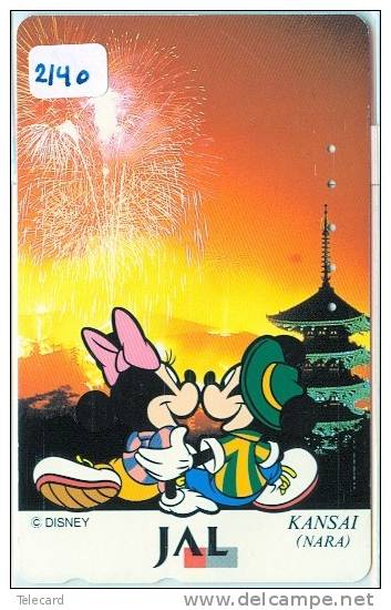 Télécarte DISNEY Japon (2140)  * JAPAN *  PHONECARD * MICKEY MOUSE - Disney