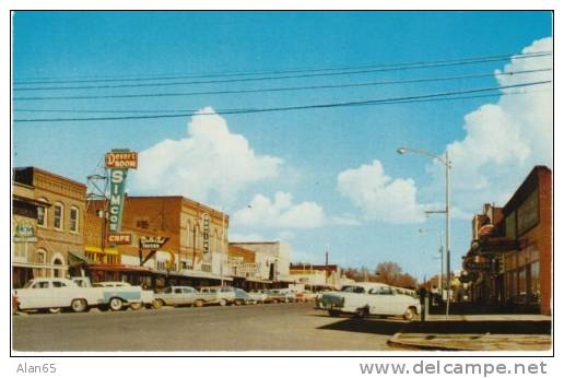 Goldendale Washington Street Scene On C1950s Vintage Postcard, Autos Cafe Tavern - Autres & Non Classés