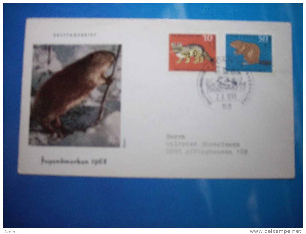 15/538  2  FDC   ALLEMAGNE - Knaagdieren