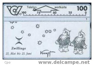 # AUSTRIA 56 Kumpf  Zwillinge Zodiac 100 Landis&gyr 05.93 Tres Bon Etat -zodiac,zodiaque- - Oostenrijk