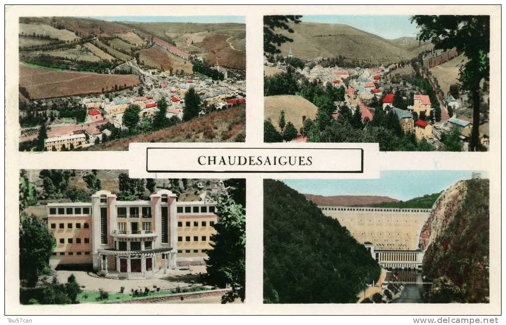 CHAUDESAIGUES - CANTAL - CPA MULTIVUES. - Autres & Non Classés