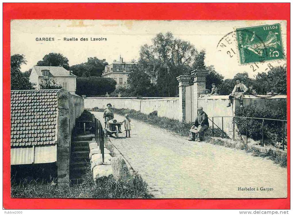 GARGES LES GONNESSE 1915 RUELLE DES LAVOIRS CARTE EN BON ETAT - Garges Les Gonesses