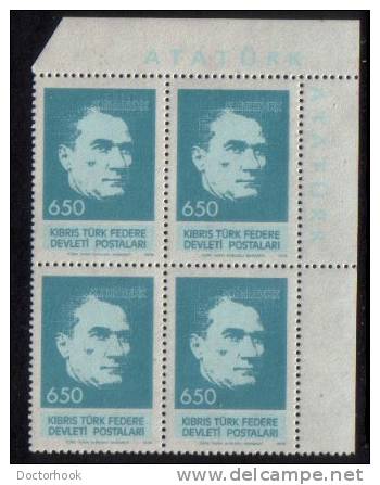 CYPRUS---Turkish   Scott #  63-5** VF MINT NH Blks. Of 4 - Unused Stamps