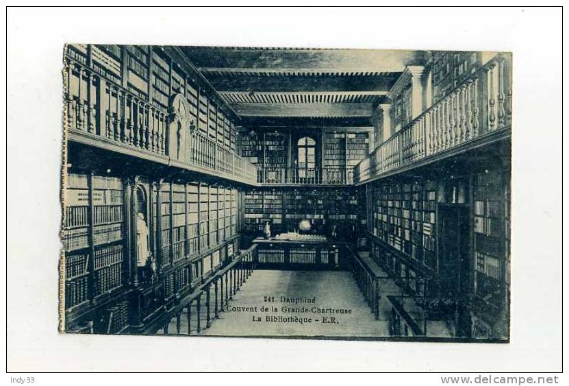 - FRANCE 38 . COUVENT DE LA GRANDE CHARTREUSE . LA BIBLIOTHEQUE - Bibliotheken