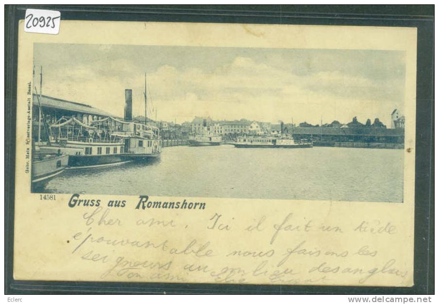 GRUSS AUS ROMANSHORN - B  ( 2 TROUS D'EPINGLE ) - Romanshorn