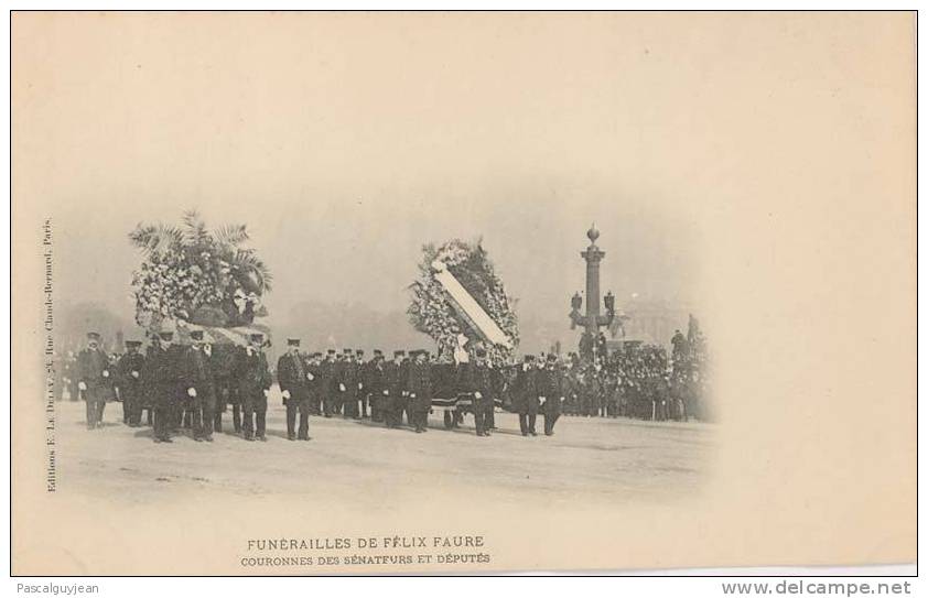 CPA FUNERAILLES DE FELIX FAURE - COURONNES DES SENATEURS ET DEPUTES - Events