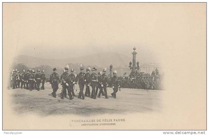 CPA FUNERAILLES DE FELIX FAURE - DEPUTATION D'OFFICIERS - Eventos