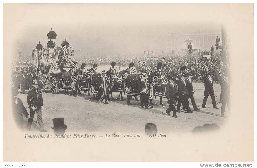 CPA FUNERAILLES DE FELIX FAURE - LE CHAR FUNEBRE - Evènements