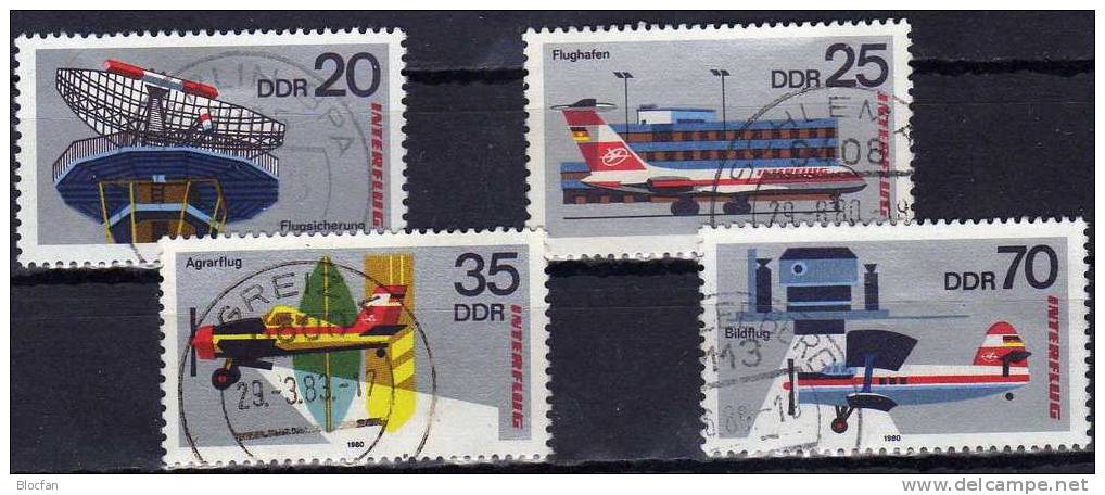 Zeit im Bild Interflug DDR o 2516/9, 4 - Block, Block 59 + ZB3/80 SST 50€