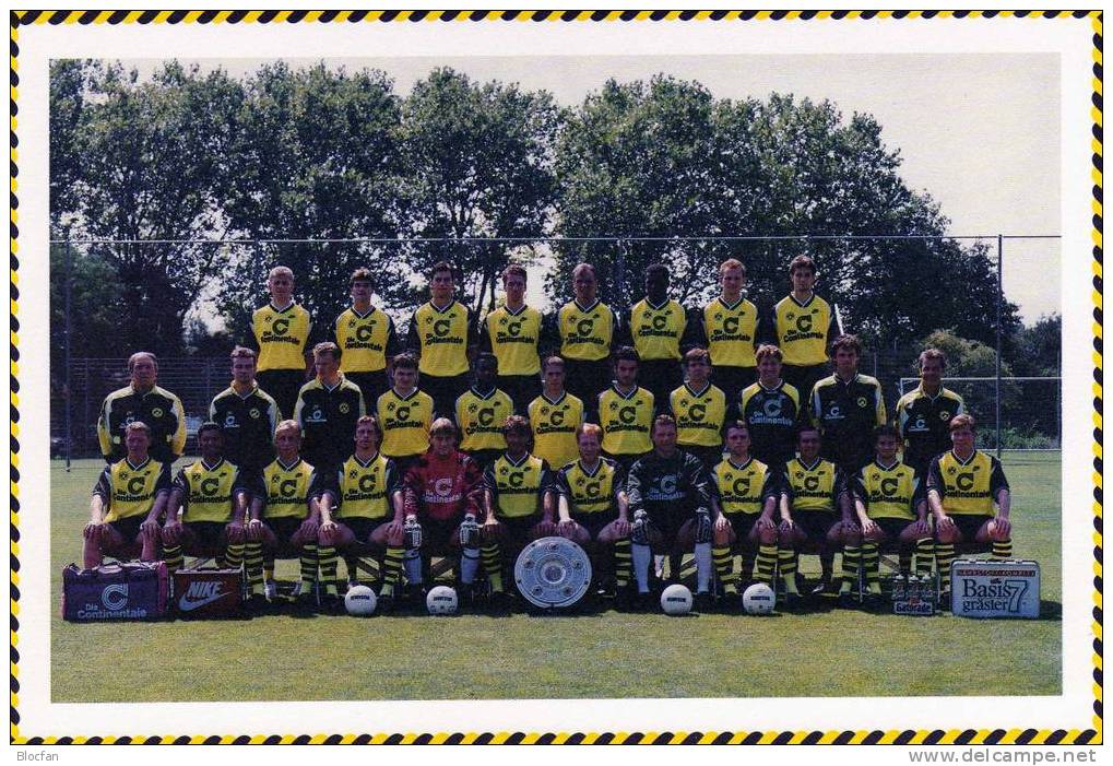 Erinnerungsblatt Bourussia Dortmund Fussballmeister 1995 BRD 1833 **/o Plus EB2/95 10€ Soccer Document Of Germany - Club Mitici