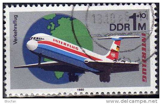 Zeit Im Bild Interflug DDR O 2516/9, 4 - Block, Block 59 + ZB3/80 SST 50€ - Other (Air)