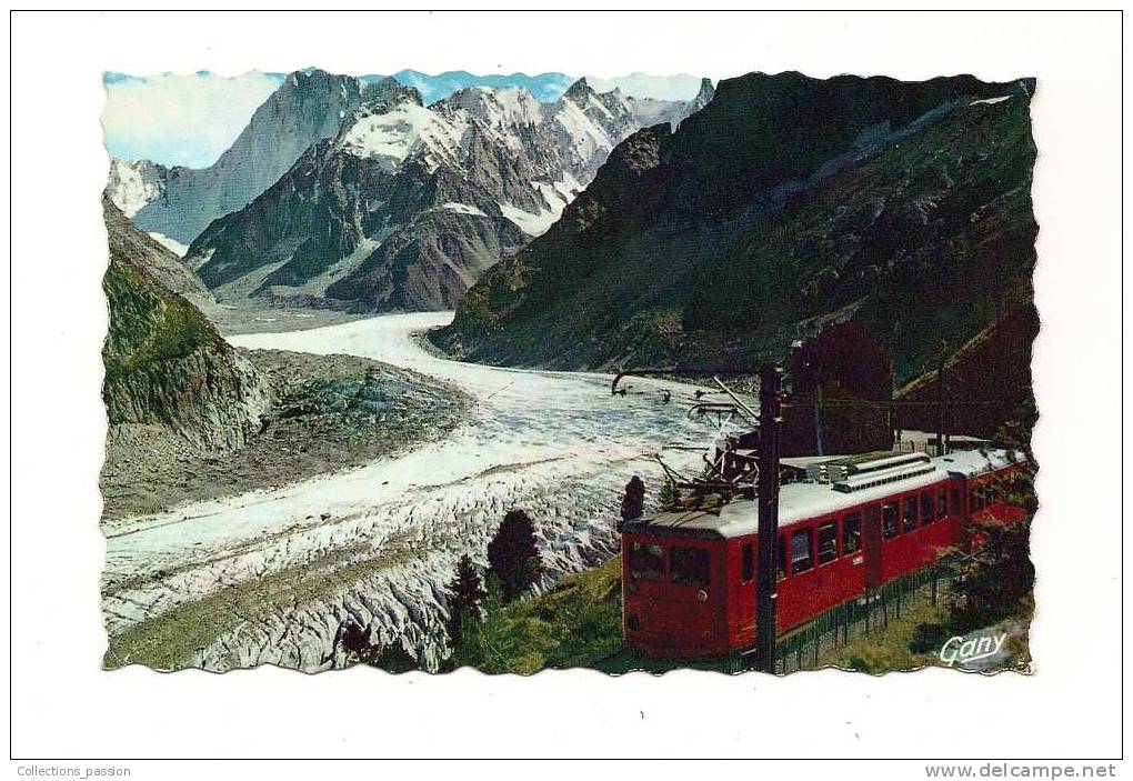 Cp , CHEMIN DE FER , Arrivée Du Chemin De Fer De MONTENVERS à La Mer De Glace - Funicular Railway